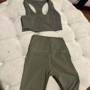 Olive Green Sports Bra